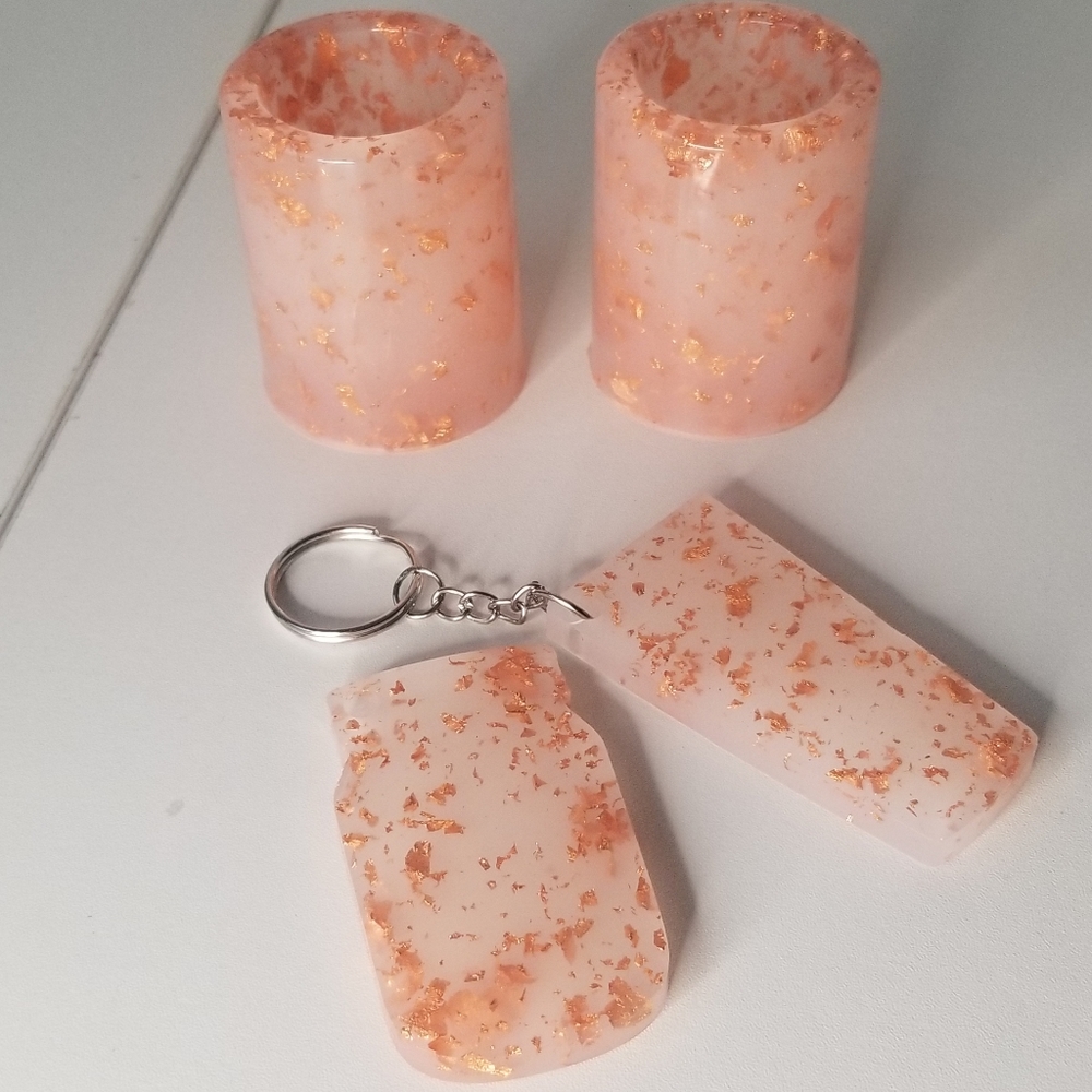 Resin Shot Glasses with 1 keychain